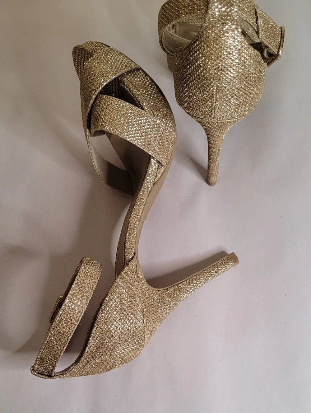 Fioni Gold Sparkle Stiletto Heels 9.5